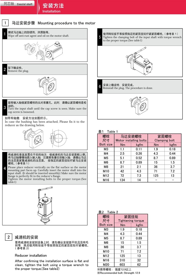 10-VRB系列新寶SHIMPO伺服馬達(dá)專用減速機(jī)安裝方法_